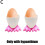 2Pcs Chicken Feet Egg Cups for Soft Boiled Eggs – Cute Easter Decor, Plastic Single Egg Holder, Compatible with Standard Egg Sizes 8