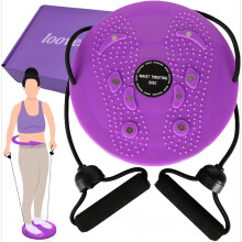 Cinta Modeladora de Cintura com Rotação de 360, Cordão Ajustável e Massageador para os Pés, Ideal para Exercícios de Pernas, Glúteos e
