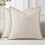 Örngott i linne, 26x26, beige, set om 2 1
