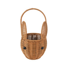 Panier de promenade portable en rotin synthétique tressé à la main, panier cadeau de mariage, grand panier pour la décoration du jardin et de la