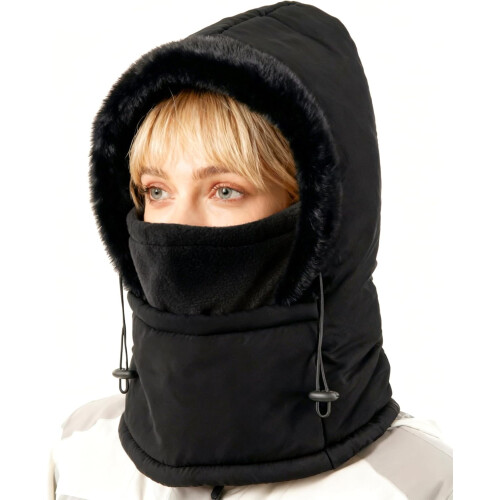 Cagoule polaire, masque de ski, imperméable et coupe-vent
