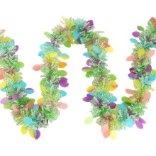 Guirlande de Pâques décorative à paillettes, 2 m (6,56 pi), rose et jaune