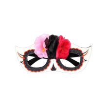 Bicchieri da festa di Carnevale con pompon e fiori, accessori per foto di Carnevale, articoli da circo, compatibili con Carnevale Veneziano e feste
