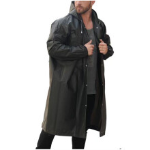 EVA Rain Poncho for Adults Waterproof Hooded Reusable