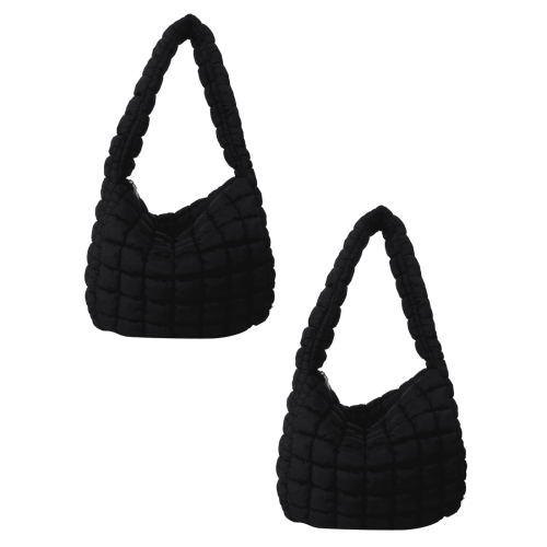 Dam quiltad molnfärgad axelväska 2 st