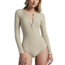 Casual enfärgade Henley-toppar för kvinnor, skjortor med knappar, långärmade skjortor för kvinnor och spets med V-ringning, andningsbar stretch