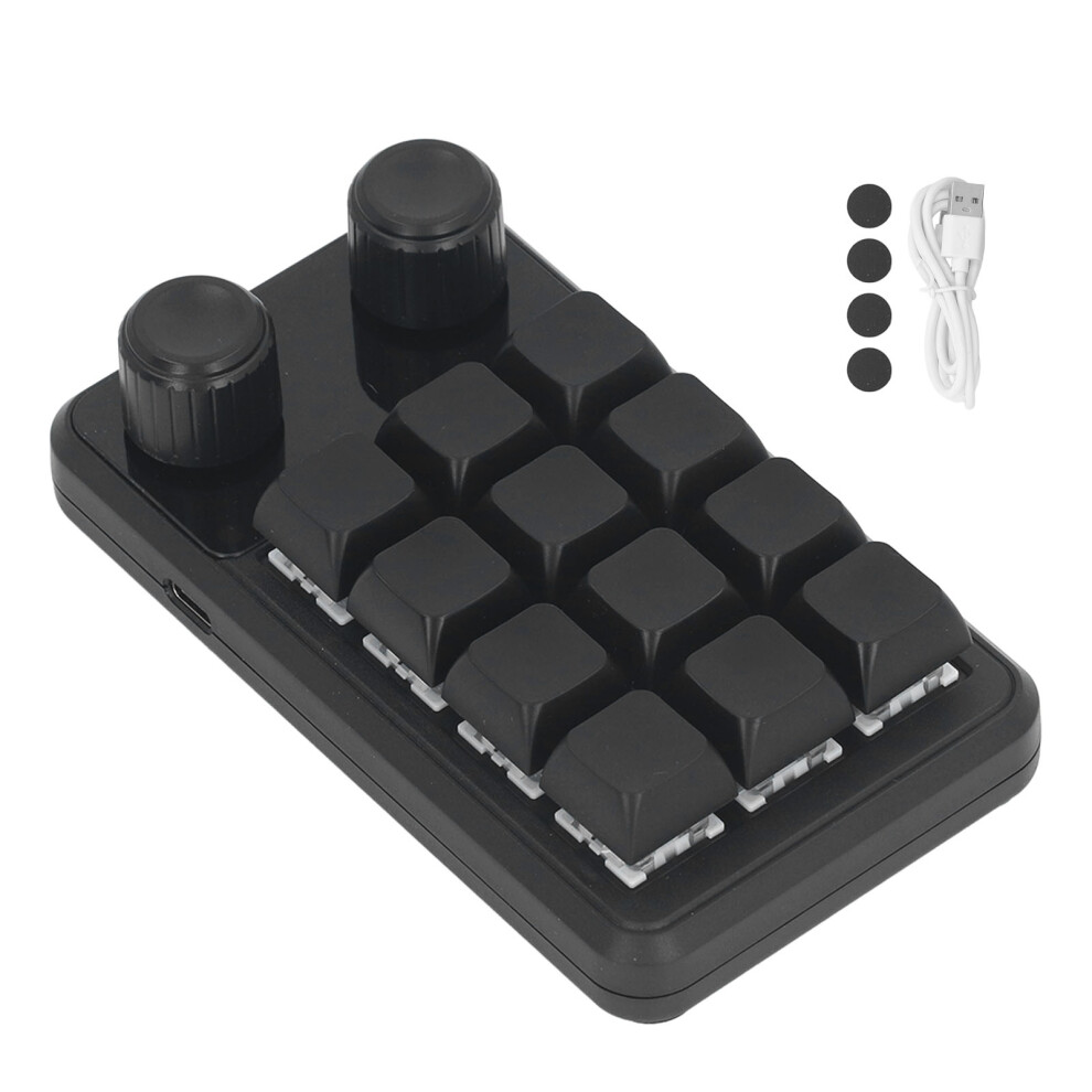 Mechanical Keyboard With Adjustable Knobs And Macro Support, Compact Usb Programmable Keypad For Industrial Use And Office Efficiency, Customizable 9071309206678