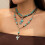 Boho-Türkis-Perlenhalsketten-Set für Damen 4