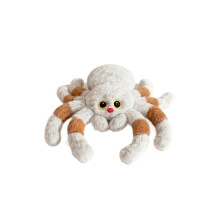 Spindelplysch Vit Hoppande Spindel 23 cm
