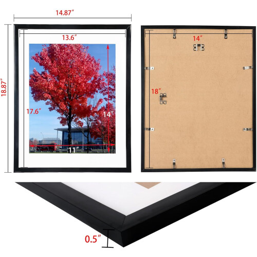 Set di 2 cornici nere per poster 14x18 1