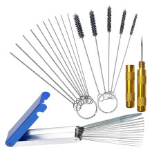 Kit de nettoyage de carburateur avec 13 fils, 10 aiguilles et 5 brosses