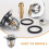 2Pcs Drain Plug Basin Plug Silver Copper Simple Design for Bathroom Users 7