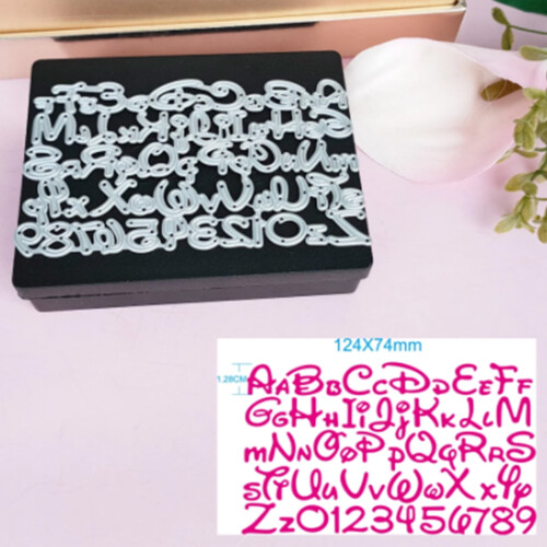 Fustelle per lettere e numeri in metallo, 1 set 1