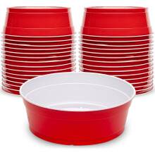 GoBig Red Party Cup Bowls - Large Disposable Plastic Bowls - 22 oz or 60 oz