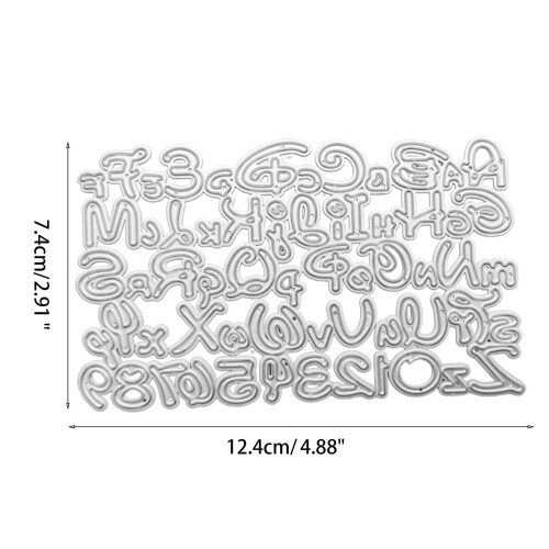 Fustelle per lettere e numeri in metallo, 1 set 2