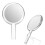 Double-Sided Handheld Mirror with Stand, 1X/10X Magnifying Makeup Mirror, Clear Adjustable, Round Shape, White 1