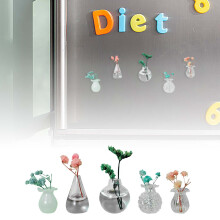 5PCS Mini Vase Desktop Decoration Ornament Mini Ceramic Vase Refrigerator Funny Cute Vases Kitchen Decoration Birthday