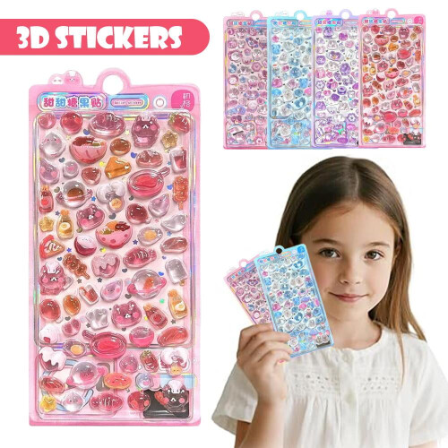 Optional 3D Stereoscopic Stickers with Embossed Childrens Stickers 2