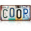Vintage Coop aluminium nummerplade 30x15 cm 1