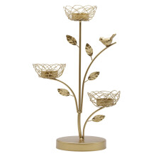 Sunxin skrivbordsprydnad järnfågel ljusstake dekorativa ornament kreativa matbord hem levande ljus middag rekvisita, en ljusstake