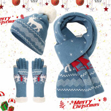 Ensemble moufles, bonnet et Ă©charpe tactiles â Tricot chaud