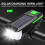 Solar USB Rechargeable Headlight - High Power LED Bicycle Light with 3 Modes, Water Resistant, Tool-Free Installation, Includes Mounting Strap 1