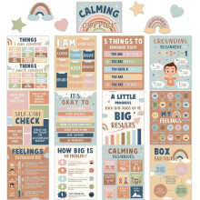 12 Boho Calming Corner Posters for Emotion Management – Compatible with Classroom, Office & School Bulletin Boards