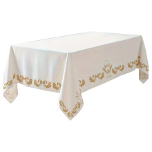 Nappe de Noël 51 x 86 pouces, résistante à l'eau, motif bonhomme de neige et cerf, compatible avec les tables rectangulaires