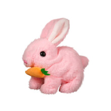 Peluche interattivo a forma di coniglietto pasquale – Coniglio di peluche elettronico che cammina, con orecchie che si muovono, morbido, ideale per