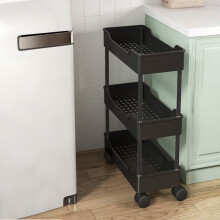 Storage Cart with Rolling Wheels 3-Tier Organizer