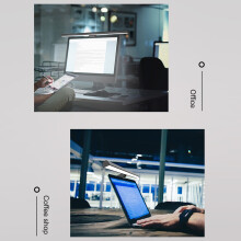 Schermlichtbalk, asymmetrisch ontwerp, oogbescherming, USB-voeding, geschikt voor laptopmonitoren