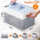 Caixas organizadoras dobráveis cinza e branco, 35,5 x 25,4 cm (14 x 10 polegadas 2