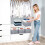 Caixas organizadoras dobráveis cinza e branco, 35,5 x 25,4 cm (14 x 10 polegadas 3