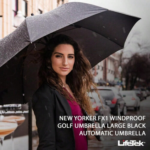 Automatic Open Golf Umbrella 54-inch Windproof UV Protection 2