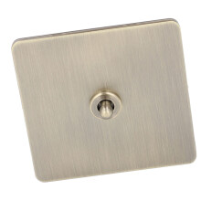 1G 2W Interrupteur à bascule AC250V 86x86mm Bronze antique