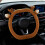 Teddy Bear Fleece Steering Wheel Cover D-Shaped 4