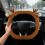 Teddy Bear Fleece Steering Wheel Cover D-Shaped 6