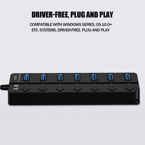 Θύρα USB3.0Hub7 με μεμονωμένους διακόπτες LED 2