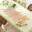 Set de table floral en PVC or rose 35 x 12 pouces 4