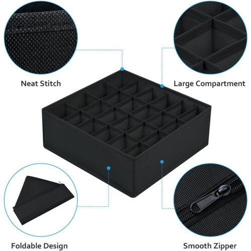 Drawer organizer for clothes - foldable underwear organizer and sock organizer 2