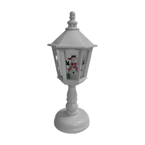Luminária de mesa LED Heritage Glow Snow Lantern com luz de vela. 2