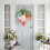 Easter Carrot Wreath Blue Pink Plastic 17.72x15.75 in 5