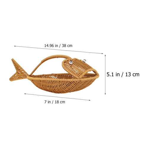 Light Brown Plastic Woven Basket for Home Storage and Snacks Display Small Wicker Baskets 2