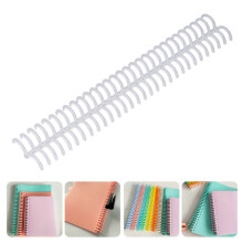 Combo-Pack aus 10 Kunststoffheftingsklammern, 19 mm, 30 Ringe, geeignet für A4, B5, A5 Dokumente
