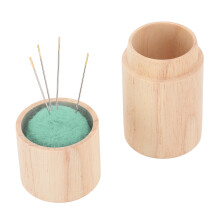 Large Mint Green Wooden Pin Cushion Set, 8.5x4cm, Multi-Use