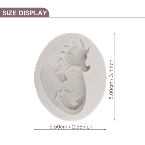 Creative Easter Dinosaur Egg Mold White Silicone for Cake Decoration 1