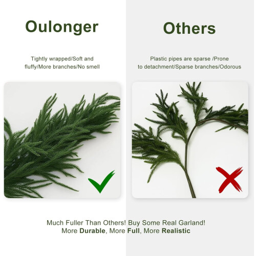 6ft Artificial Norfolk Pine Garland 2