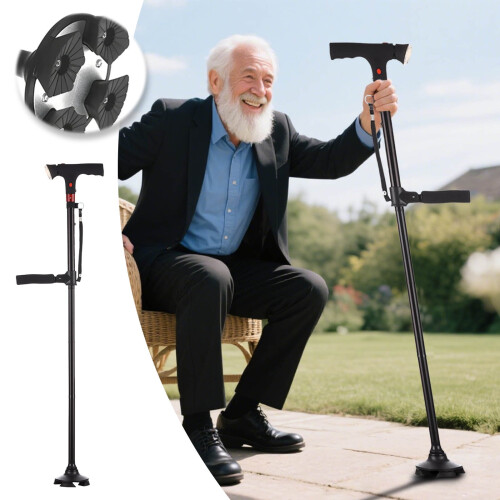LED Walking Cane Foldable Adjustable Lightweight 1 pc 1