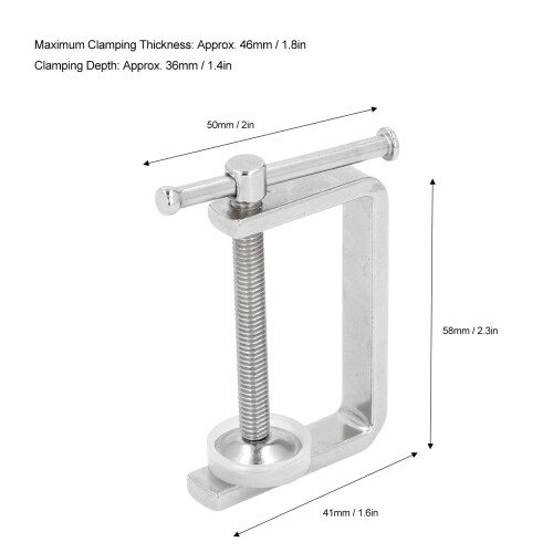 Heavy Duty A3 Steel C Clamp - 46mm Max Thickness, 36mm Deep 1