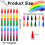 XIANXIAN Stackable Rainbow Crayon Set – DIY Stacking, 6 Pcs/12 Colors, Compatible with Art & Drafting Tools 3